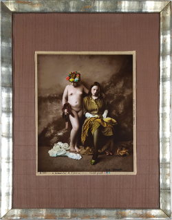 Saudek Jan – Beautiful B. Sisters, #386, kolorovaná autorská fotografie, 1989
