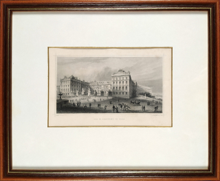 Praha – Pražský hrad, Ludwig Lange, Johann Poppel, původní oceloryt, ca 1840
