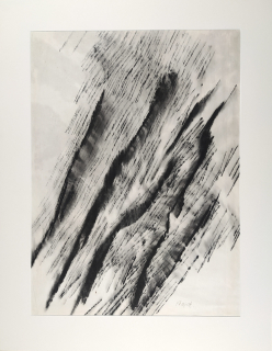 Schmidt Jiří – Bez názvu, malba tuší na japonském papíře, 1986