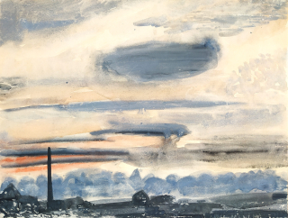 Míčková Jana – Krajina, malba akvarelem, 1963–1965