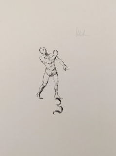 Liebermann Max – Iniciála „Z“, signovaná původní litografie, nedatováno