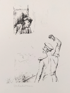 Liebermann Max – Voják, signovaná původní litografie, nedatováno