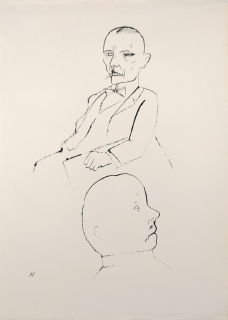 Grosz George – In gedanken (list č. 37), litoofset, nesignováno, 1922–1923