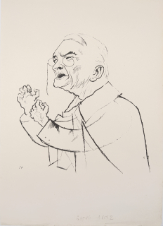Grosz George – Ledebour (list č. 54), litoofset, nesignováno, 1922–1923