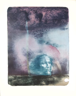 Janíček James – Poutník, velkoformátová barevná litografie, číslováno 1/80, 1991