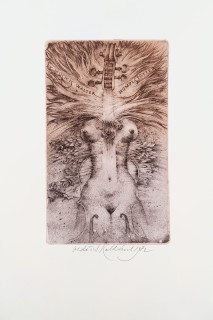 Kulhánek Oldřich – Ex musicis Walter Humplstötter, barevný lept, 1982