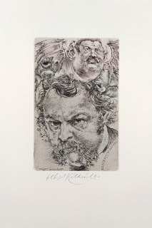 Kulhánek Oldřich – Ex libris W. Daniel, opus 167, barevný lept, 1990