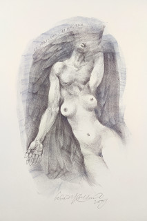 Kulhánek Oldřich – Ex libris Ing. Jiří Hruška, původní litografie, 2009