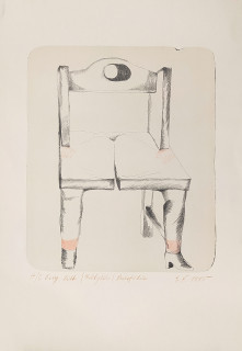 Švankmajerová Eva – Nábytek, Pedofilie, kolorovaná litografie, H. C. autorský tisk, 1995