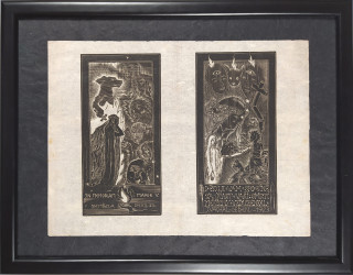 Váchal Josef – In memoriam Marie V. (Váchalové), původní dřevoryt, 1923