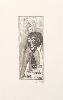 Váchal Josef – Ex libris A. M. (Anna Macková), vzácné, lept s akvatintou, 1921