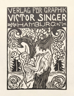 Josef Váchal – Ex libris Victor Singer, dřevoryt, grafika, prodej, 1914