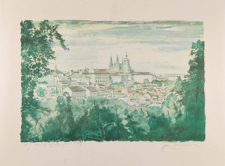 Jan Rambousek – Hradčany, grafika, prodej litografie