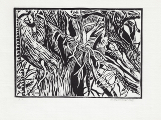 Šimková Markéta – Bez názvu, původní dřevoryt, 1996