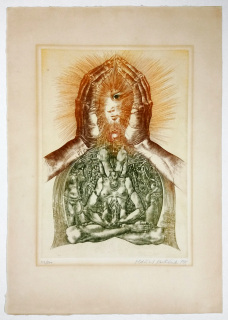 Kulhánek Oldřich – Ruce, lept, 1973, česká moderní grafika, grafický list na prodej