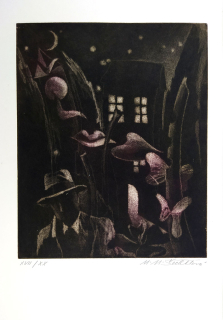 Šechtlová Marie Michaela – Rozloučení, mezzotinta, r. 1985