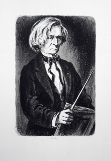 Bouda Cyril – Hector Berlioz, původní litografie, 1978
