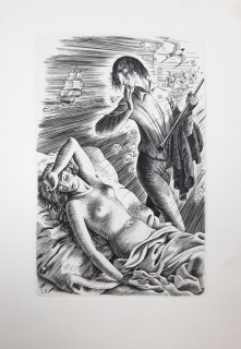 Bouda Cyril – Knižní ilustrace, původní mědirytina, 1950