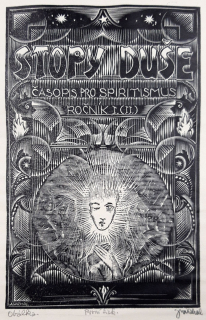 Váchal Josef – Stopy duše, dřevoryt, ca 1921