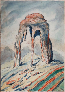 Konůpek Jan – kresba tuší kolorovaná akvarelem, 1948