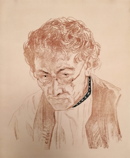 Ondrúšek František – Portrét muže, původní barevná litografie, ca 1920