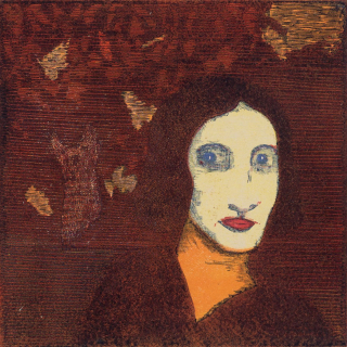 Váchal Josef – Hlava, barevný dřevoryt, 1912