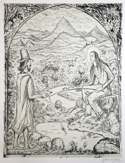 Konůpek Jan – Rybář duší a básník, původní lept, 1933