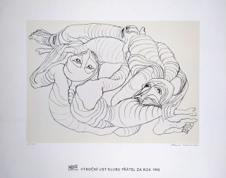 Nepraš Karel – Kruh, původní číslovaná litografie 68/110, 1992