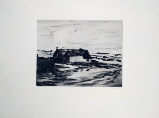 Ranný Emanuel starší – Dům v krajině, lept s akvatintou, ca 1940