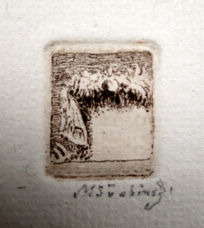 Švabinský Max – V pralese, viněta, lept, 1917