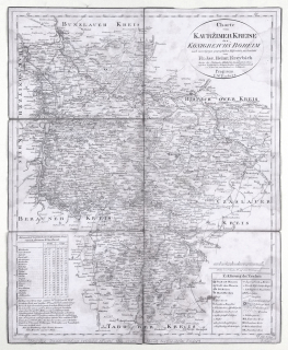 Kouřimský kraj – František Jakub Jindřich Kreibich, prodej staré mapy, mědiryt, 1826