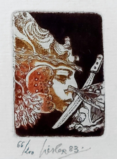 Liesler Josef – Znáš onen kraj..., barevný lept, 1982