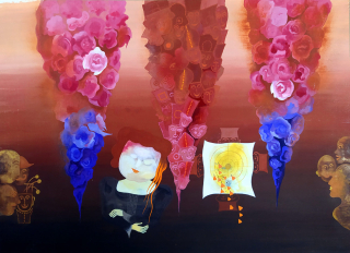 Bednářová Eva – Původní ilustrace ke knize Knoflíková pohádka, kvaš a tempera, 1974
