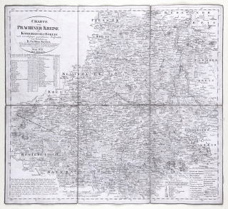 Prachatický kraj – František Jakub Jindřich Kreibich, prodej staré mapy, mědiryt, 1831