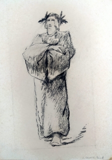 – Šaloun Ladislav Jan – Dante, kresba uhlem, ca 1940