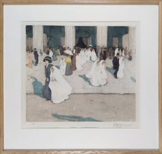 Šimon Tavík František – Communiantes á la Madelaine á Paris, akvatinta, 1909