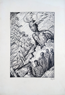 Konůpek Jan – Bez názvu, kresba tuší, ca 1926