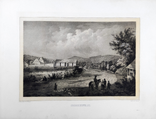 Vrchlabí – Bürger Robert, původní tónovaná litografie, prodej, 1845