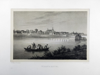 Štětí, okres Litoměřice – Arldt Carl Wilhelm, původní tónovaná litografie, 1845