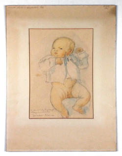 Dědina Jaroslav – Portrét, akvarel, datováno 1942