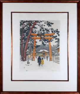Šimon Tavík František – Brána Torii v Kjotu, akvatinta, 1928, grafický list