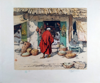 Šimon Tavík František – Arabské obchody, bar. vernis mou, 1926