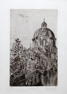Kouračný J. ?– U Křížovníků, původní lept, 1983