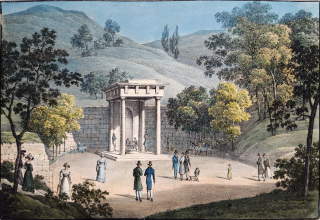 Karlovy Vary – František Karel Wolf, původní staře kolor. litografie, ca 1830