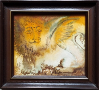 Tyutyunnik Vasilij – Lev, akvarel, 1993