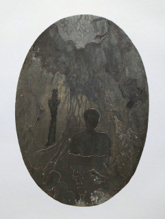 Bednářová Eva – Přízraky, kovová deska, matrice, 1978