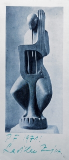 Zívr Ladislav – PF 1971, nalepená reprodukce na čtvrtce, 1970