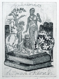 Ritter Karl – Ex libris Alfred Hesch, lept, 1920