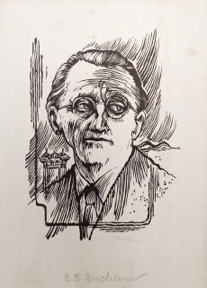 Rusek Ladislav – Bedřich Beneš Buchlovan, portrét, linoryt, 1973