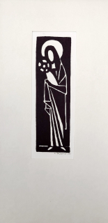 Vítečková Kateřina – Madona s dítětem, původní dřevořez, 1964